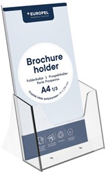 Folderhouder Europel 1/3 A4 acryl 1 Stuk