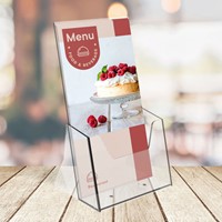 Folderhouder Europel 1/3 A4 acryl 1 Stuk-3