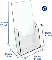 Folderhouder Europel 1/3 A4 acryl 1 Stuk-1