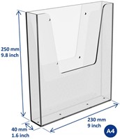 Folderhouder Europel wand A4 transparant 1 Stuk-1