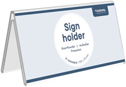 Kaarthouder Europel A6 V-standaard 21x10cm  acryl 1 Stuk