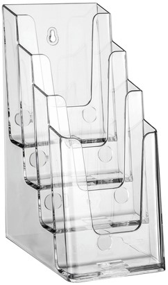 Folderhouder Europel 4 vaks 1/3 A4 acryl 1 Stuk-2