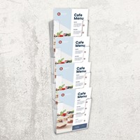 Folderhouder Europel A4 wand staand koppelb acryl 4 Stuk-3