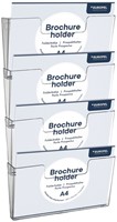 Folderhouder Europel A4 wand liggend koppelb acryl 4 Stuk