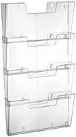 Folderhouder Europel A4 wand liggend koppelb acryl 4 Stuk-2