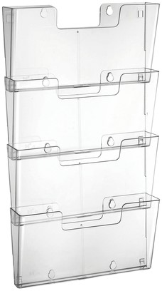 Folderhouder Europel A4 wand liggend koppelb acryl 4 Stuk-2