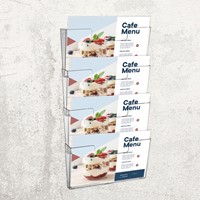 Folderhouder Europel A4 wand liggend koppelb acryl 4 Stuk-3