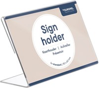 Kaarthouder Europel 90x60mm L-standaard acryl 1 Stuk