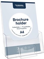 Folderhouder Europel A4 visitekaarthouder acryl 1 Stuk