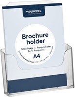 Folderhouder Europel A4 tafel/wand 41mm acryl 1 Stuk