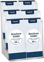 Folderhouder Europel 6 vaks 1/3 A4 transparant 1 Stuk