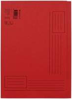 Vouwmap Quantore A4 ongelijke zijde 250gr rood 1 Stuk