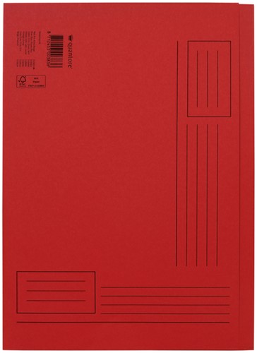 Vouwmap Quantore A4 ongelijke zijde 250gr rood 1 Stuk