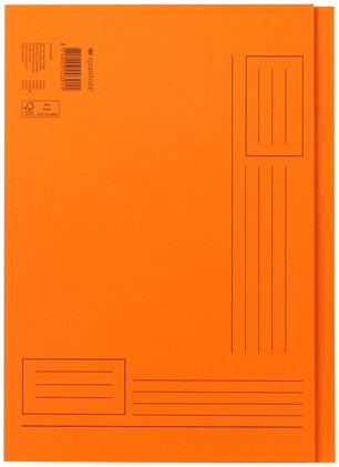 Vouwmap Quantore A4 Ongelijke Zijde 250gr Oranje 1 Stuk