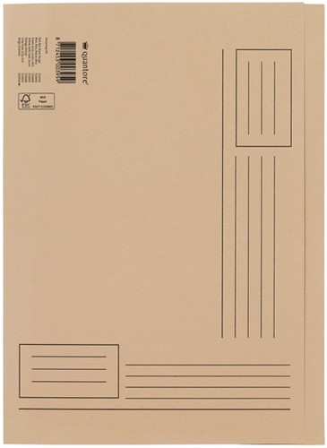 Vouwmap Quantore A4 ongelijke zijde 250gr beige 1 Stuk