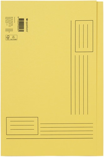 Vouwmap Quantore fo ongelijke zijde 250gr geel 1 Stuk