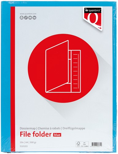 Dossiermap Quantore A4 300gr blauw 1 Stuk-2