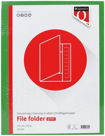 Dossiermap Quantore A4 250gr groen 1 Stuk-2