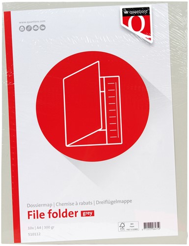 Dossiermap Quantore A4 300gr grijs 1 Stuk-2