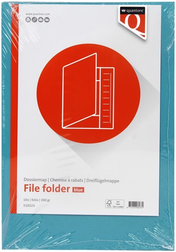 Dossiermap Quantore Folio 250gr blauw 1 Stuk-2