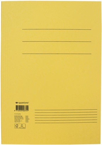 Dossiermap Quantore Fo 250gr geel 1 Stuk
