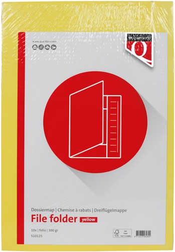 Dossiermap Quantore folio 250gr geel-2