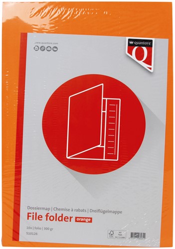 Dossiermap Quantore Fo 250gr oranje 1 Stuk-2