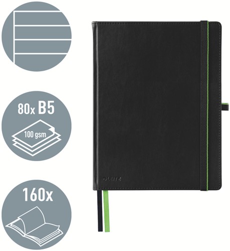 Notitieboek Leitz Complete 187x242 160blz lijn zw 1 Stuk-2