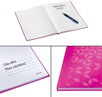 Notitieboek Leitz WOW A4 160blz 90gr lijn roze 1 Stuk-2
