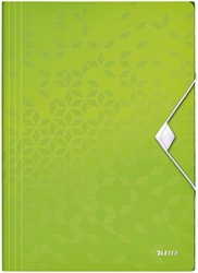 Elastomap Leitz WOW A4 3 klep PP groen 1 Stuk