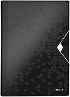 Projectmap Leitz WOW voor A4 6 vaks PP zwart 1 Stuk