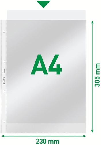 Showtas Leitz standaard 4-gaats PVC A4 glashelder 100 Stuk-2