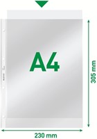 Showtas Leitz standaard 4-gaats PVC A4 glashelder 100 Stuk-5