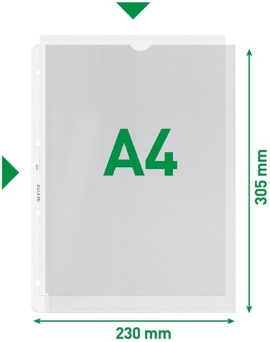 Showtas Leitz Premium uitsnede PP A4 transparant 100 Stuk-5