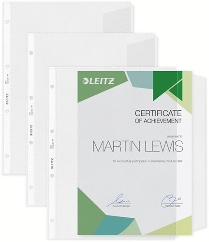 Showtas Leitz Premium met klep PP A4 transparant 50 Stuk-3