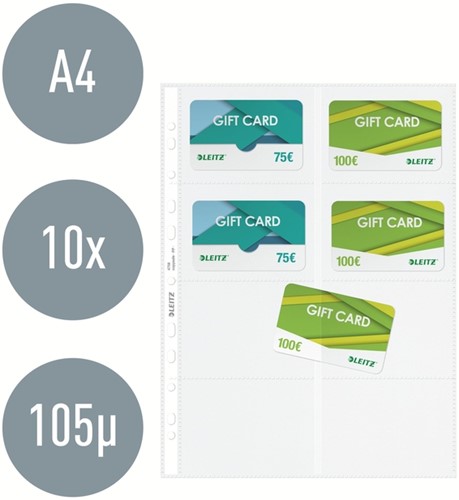 Showtas Leitz Premium visitekrt PP A4 glashelder 10 Stuk-7