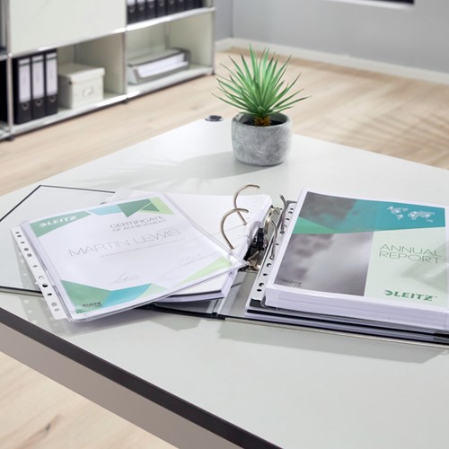 Showtas Leitz Premium copy safe 0.17mm PVC Expansievouw glashelder 10 stuks-12