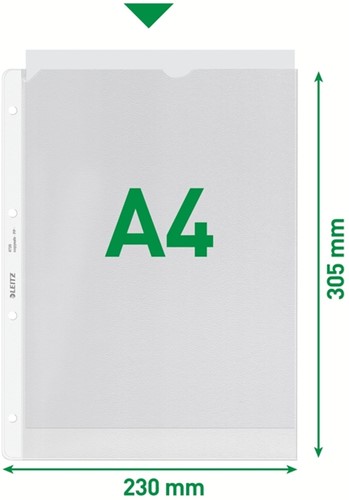 Showtas Leitz Premium 4-gaats PP A4 transparant 100 Stuk-2