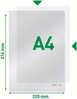 L-map Leitz Premium copy safe PVC A4 transparant 100 Stuk-5