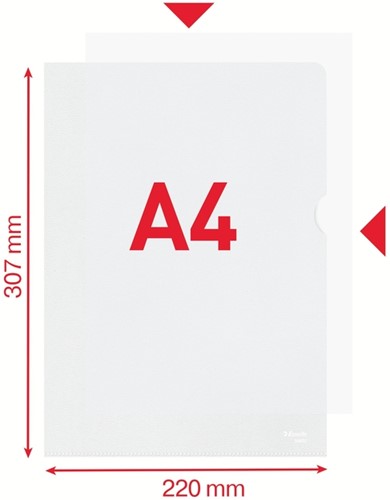 L-map Esselte standaard copy safe PP A4 tr 100 Stuk-2