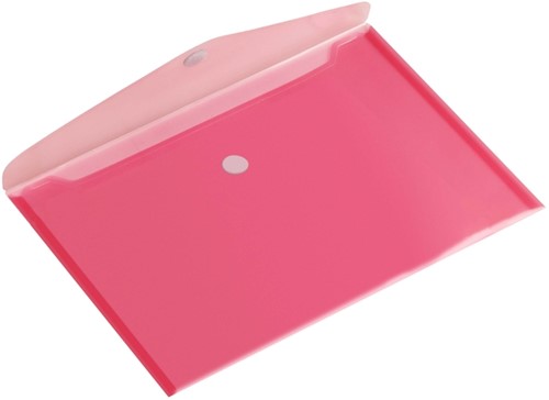 Enveloptas Europel A5 250x180mm dwars transp rood 1 Stuk