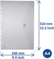 Enveloptas Europel A4 240x310mm 11g PP trans wt 1 Stuk-3