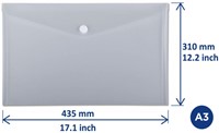 Enveloptas Europel A3 435x310mm dw PP trans wt 1 Stuk-2