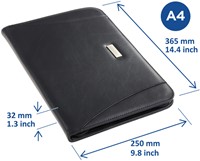 Schrijfmap Rillstab Excellent de luxe A4 lederl zw 1 Stuk-1