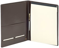 Schrijfmap van der Spek leer licht generfd bruin 1 Stuk