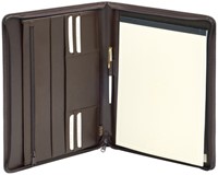 Schrijfmap van der Spek A4 + rits leer met nerf br 1 Stuk