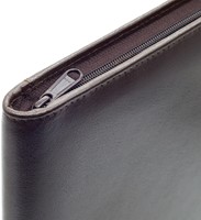 Schrijfmap van der Spek A4 + rits leer met nerf br 1 Stuk-3