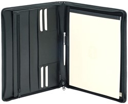 Schrijfmap van der Spek A4 + rits leer met nerf zw 1 Stuk