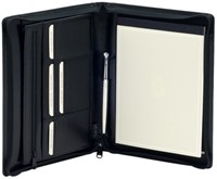 Schrijfmap van der Spek A5 buffelleer + rits zwart 1 Stuk