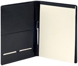 Schrijfmap van der Spek A4 buffelleer zwart 1 Stuk